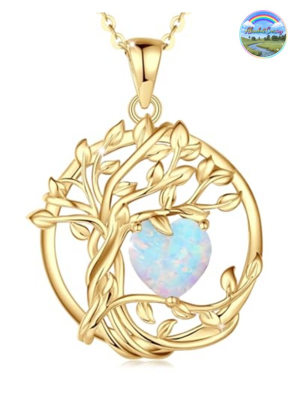 Tree of Life Birthstone Necklace 925 Sterling Silver Gold Plated Pendant